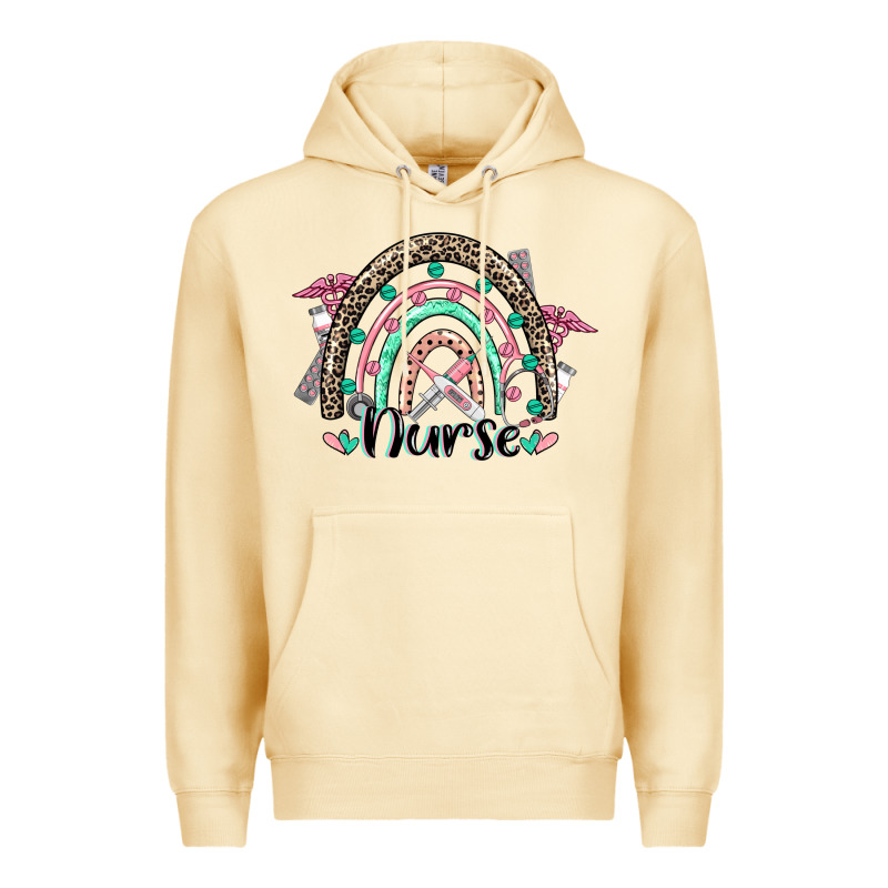 Nurse Rainbow Premium Hoodie by CowGirlArtShop | Teevron