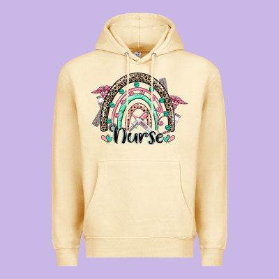 Nurse Rainbow Premium Hoodie Designed By Cowgirlartshop