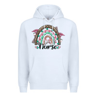 White nurse rainbow Premium Hoodie - CowGirlArtShop