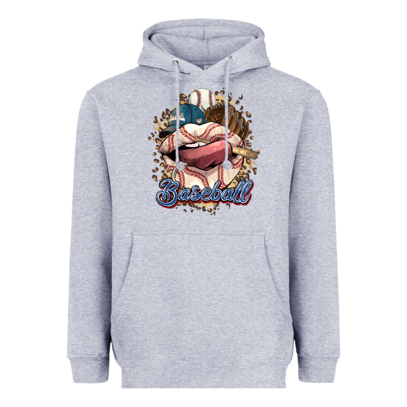 Baseball Lips Heavyweight Hoodie by HowdyJamesFarm | Teevron
