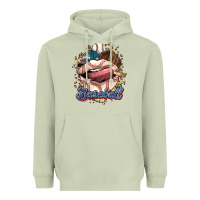 Matcha Baseball lips Heavyweight Hoodie - HowdyJamesFarm