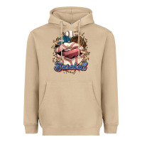 Mushroom Baseball lips Heavyweight Hoodie - HowdyJamesFarm