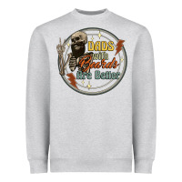 Heather Grey dads with beards are better Heavyweight Sweatshirt - Artiststas