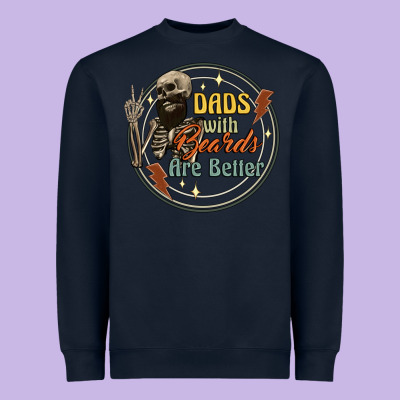 Dads With Beards Are Better Heavyweight Sweatshirt Designed By Artiststas
