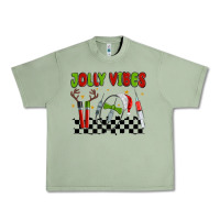 Oil Green jolly vibes Urban Heavy Tee - MaliasSmallBusiness