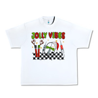 White jolly vibes Urban Heavy Tee - MaliasSmallBusiness