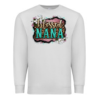 Dove Grey blessed nana Premium Sweatshirt - OliviaCreatesArt