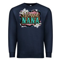 Navy blessed nana Premium Sweatshirt - OliviaCreatesArt