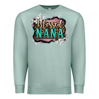 Seafoam blessed nana Premium Sweatshirt - OliviaCreatesArt