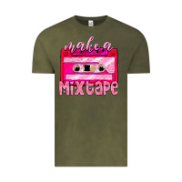 Vintage Olive make a mixtape cassette Vintage Tee - NancyCooperArtShop