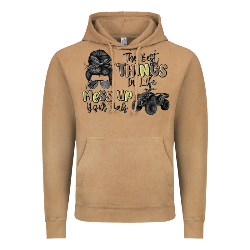 The Best Things In Life Mess Up Your Hair Vintage Hoodie by MaliasSmallBusiness | Teevron