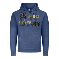 Vintage Denim the best things in life mess up your hair Vintage Hoodie - MaliasSmallBusiness