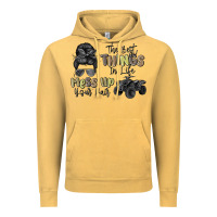 Vintage Mustard the best things in life mess up your hair Vintage Hoodie - MaliasSmallBusiness