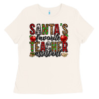 Bone santa's favorite teacher assistant Ladies Tee - Jasminsmagicworld