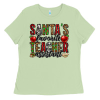 Matcha santa's favorite teacher assistant Ladies Tee - Jasminsmagicworld