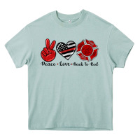 Arona peace love back to red Heavy Core Tee - Artiststas