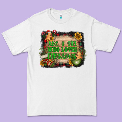 Just A Girl Who Loves Christmas Premium Tee Designed By Adodesignshop