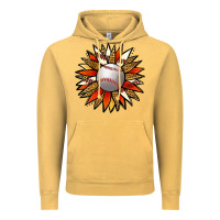 Vintage Mustard Baseball Sunflower Vintage Hoodie - Jasminsmagicworld
