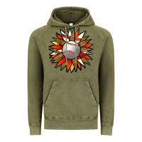 Vintage Olive Baseball Sunflower Vintage Hoodie - Jasminsmagicworld