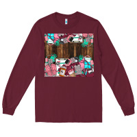 Burgundy custom name Long Sleeve Tee - LillyAllenDesigns