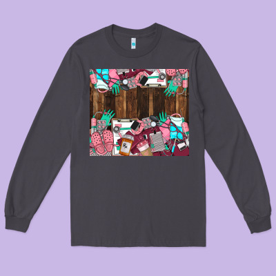 Custom Name Long Sleeve Tee Designed By Lillyallendesigns