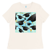 Bone graduation cap seamless pattern Ladies Tee - BundleAndBundleShop
