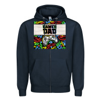 Navy gamer dad Zipper Hoodie - TumblerDesignByShophia