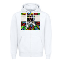 White gamer dad Zipper Hoodie - TumblerDesignByShophia
