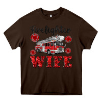 Chocolate Brown firefighter wife Heavy Core Tee - Artiststas