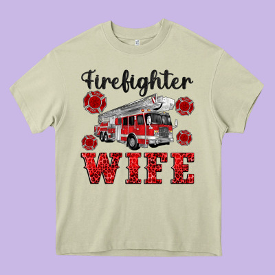 Firefighter Wife Heavy Core Tee Designed By Artiststas