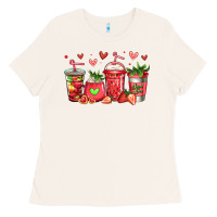Bone strawberry coffee cups Ladies Tee - Jasminsmagicworld