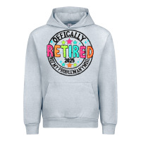 Heather Grey Officially Retired 2025 not my problem anymore Urban Hoodie - CowhideDigitalArt