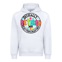 White Officially Retired 2025 not my problem anymore Urban Hoodie - CowhideDigitalArt