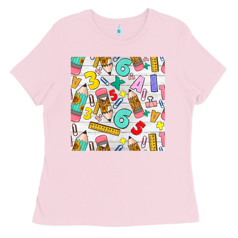 Back To School Seamless Pattern Ladies Tee by BundleAndBundleShop | Teevron