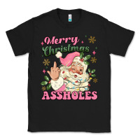 Black merry christmas assholes Classic Tee - MaliasSmallBusiness