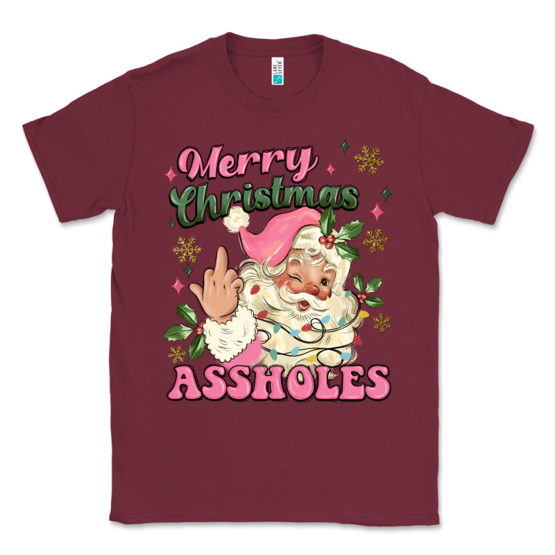 Merry Christmas Assholes Classic Tee by MaliasSmallBusiness | Teevron