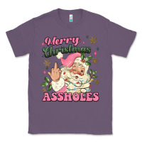 Lavender merry christmas assholes Classic Tee - MaliasSmallBusiness