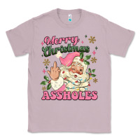 Lilac merry christmas assholes Classic Tee - MaliasSmallBusiness