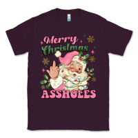 Plum merry christmas assholes Classic Tee - MaliasSmallBusiness