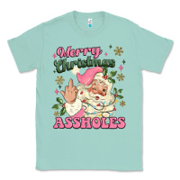 Seafoam merry christmas assholes Classic Tee - MaliasSmallBusiness
