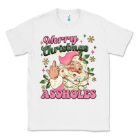 White merry christmas assholes Classic Tee - MaliasSmallBusiness