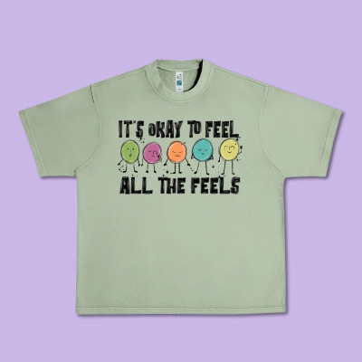 ıt's Okay To Feel All The Feels Urban Heavy Tee Designed By Maliassmallbusiness