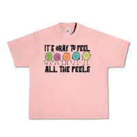 Salmon ıt's okay to feel all the feels Urban Heavy Tee - MaliasSmallBusiness