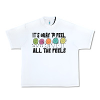 White ıt's okay to feel all the feels Urban Heavy Tee - MaliasSmallBusiness