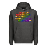 Charcoal Heather What a beautiful day to respect other people's Premium Hoodie - CowGirlArtShop