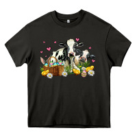 Asphalt easter cows with chicks Heavy Core Tee - AdoDesignShop