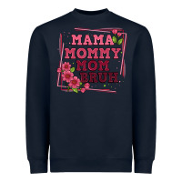 Navy mama mommy mom bruh Heavyweight Sweatshirt - Artiststas
