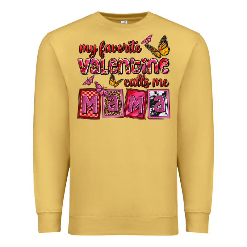 My Favorite Valentine Calls Me Mama Premium Sweatshirt by OliviaCreatesArt | Teevron