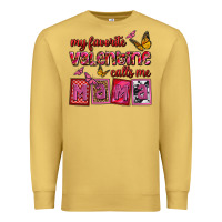Antique Gold my favorite valentine calls me mama Premium Sweatshirt - OliviaCreatesArt
