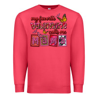 Cardinal my favorite valentine calls me mama Premium Sweatshirt - OliviaCreatesArt